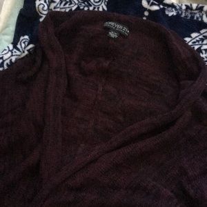 Forever 21 maroon cardigan